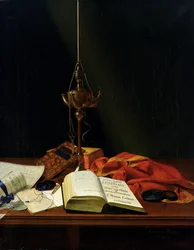 Natura morta con una Bibbia, 1821